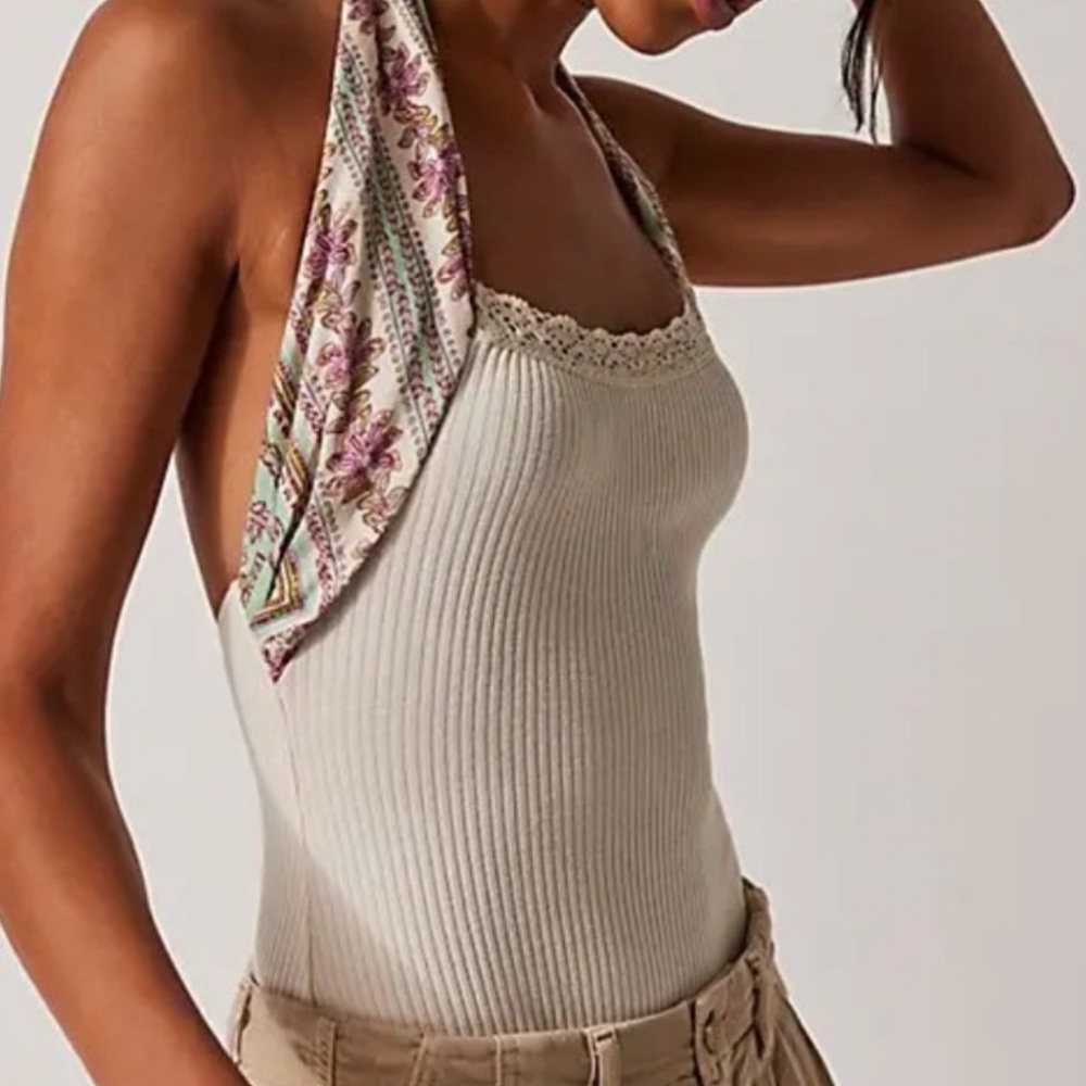 Free People - Eyes For U Halter Bodysuit - M